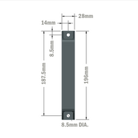 50-201-1 MODULAR SOLUTIONS HANDLE<br>180 PULL HANDLE BLACK